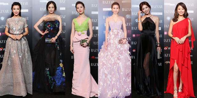 众女星芭莎夜红毯斗艳拼性感