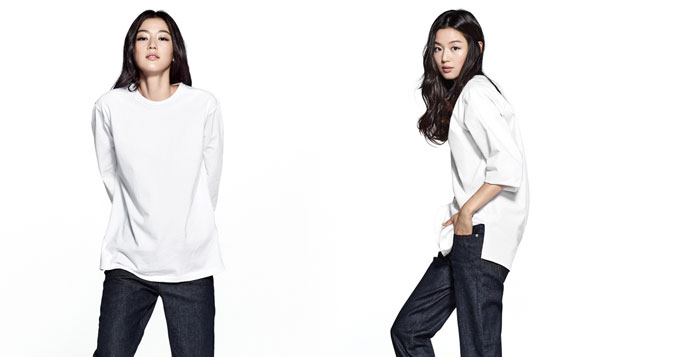 全智贤白色写真纯美 辣妈身材纤细如少女