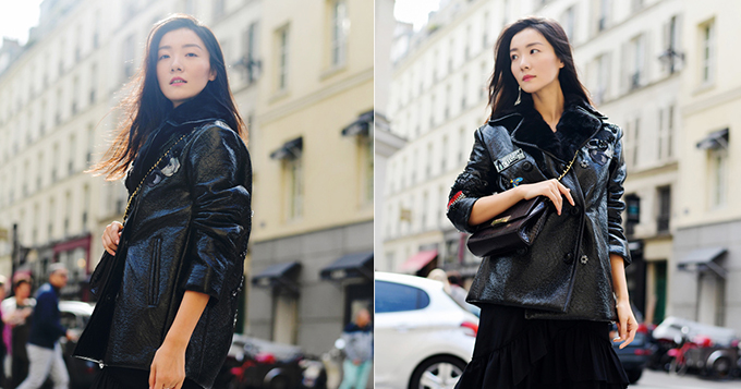 齐溪亮相巴黎时装周 时尚造型酷拽十足