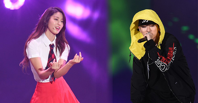 组图：ZICO雪炫分手后同台 雪炫穿超短裙热舞