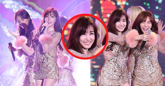 组图：Tiffany军旗事件后首登台 依旧魅力不减