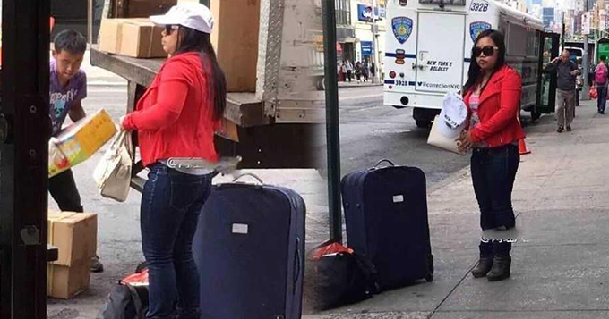 组图：凤姐疑搬家蹲纽约街头 露臀沟背影显心酸