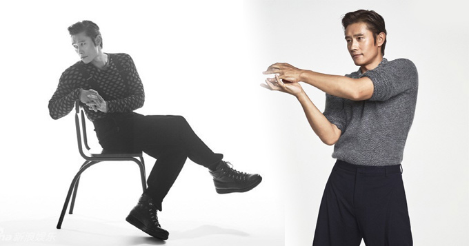 组图：不老男神李秉宪黑白大片 气质深沉眼神杀