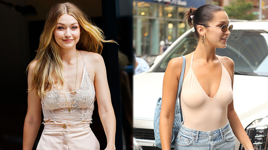 T台无姐妹!吉吉现身维密视装与妹妹贝拉斗腿