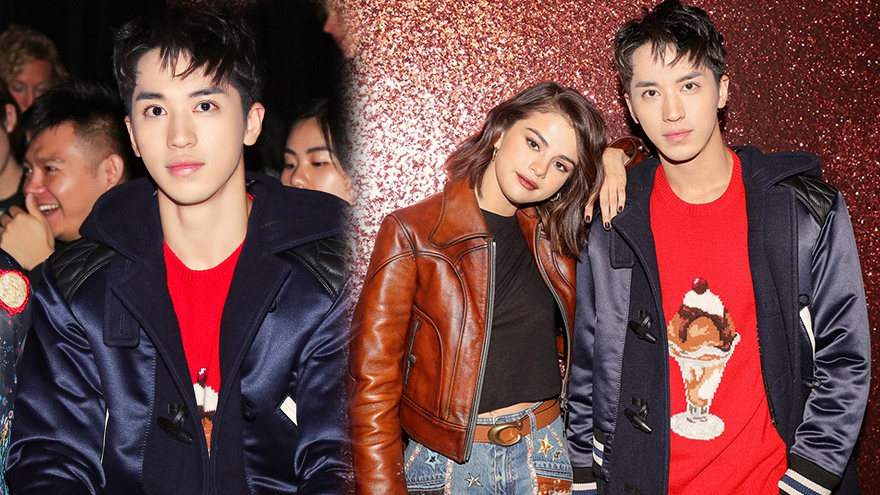 许魏洲学院风纽约看秀 与赛琳娜合影遭“调戏”