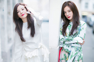 赵薇巴黎街拍造型百变 干练随性秒切换