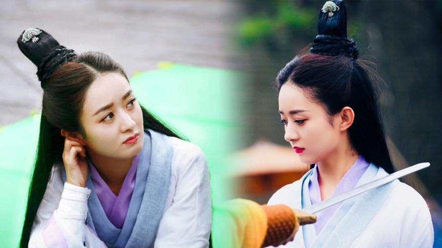 赵丽颖代言新造型曝光 白色古装仙气翩翩超美