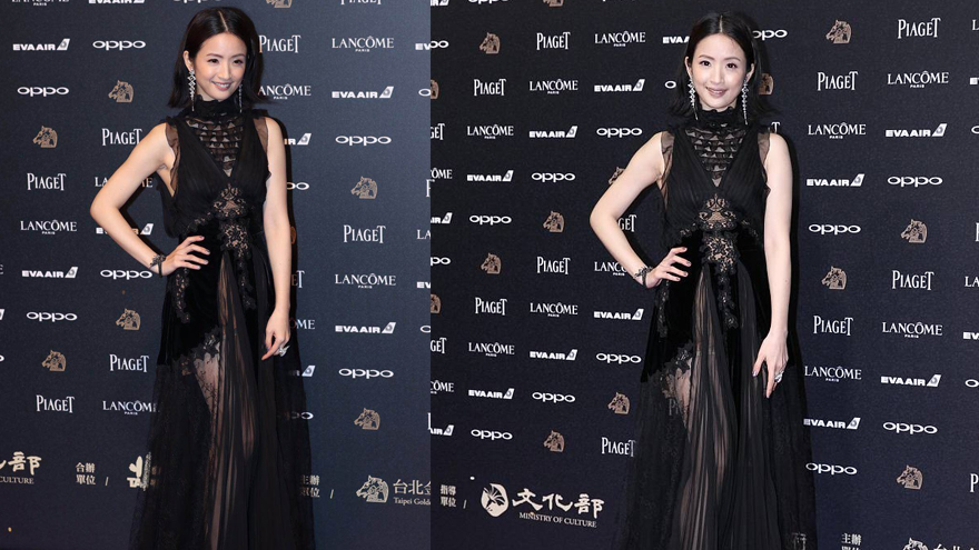 林依晨黑色薄纱尺度超大