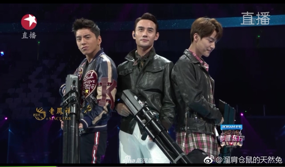 组图:王凯马天宇王大陆大佬造型献唱 三兄弟耍帅上演英雄本色