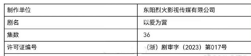 电视剧《以爱为营》下证 白鹿王鹤棣魏哲鸣主演引期待