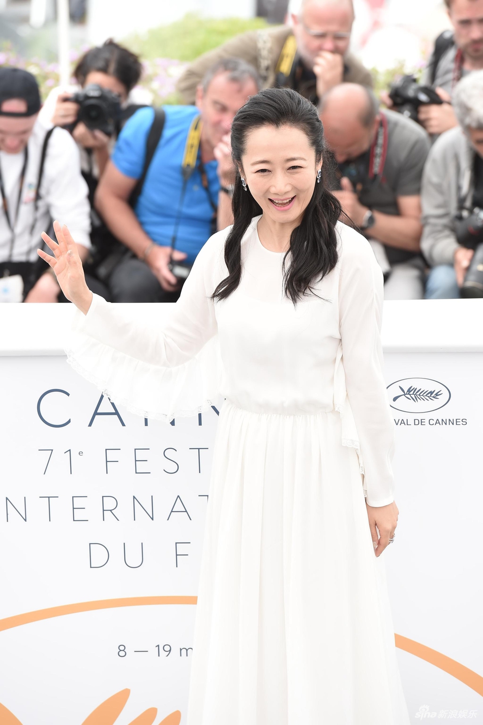 贾樟柯执导电影《江湖儿女》在戛纳电影节举行媒体photocall,主演赵涛