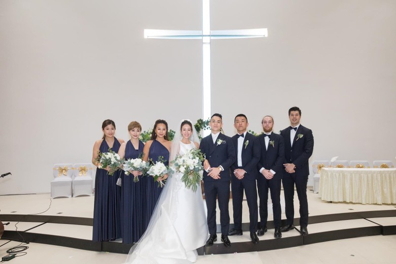 组图：梁家树爱女梁靖琪结婚 古天乐欧阳震华等众星到场祝贺