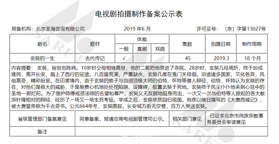 组图：6月电视剧备案公布 刘慈欣《球状闪电》将拍剧