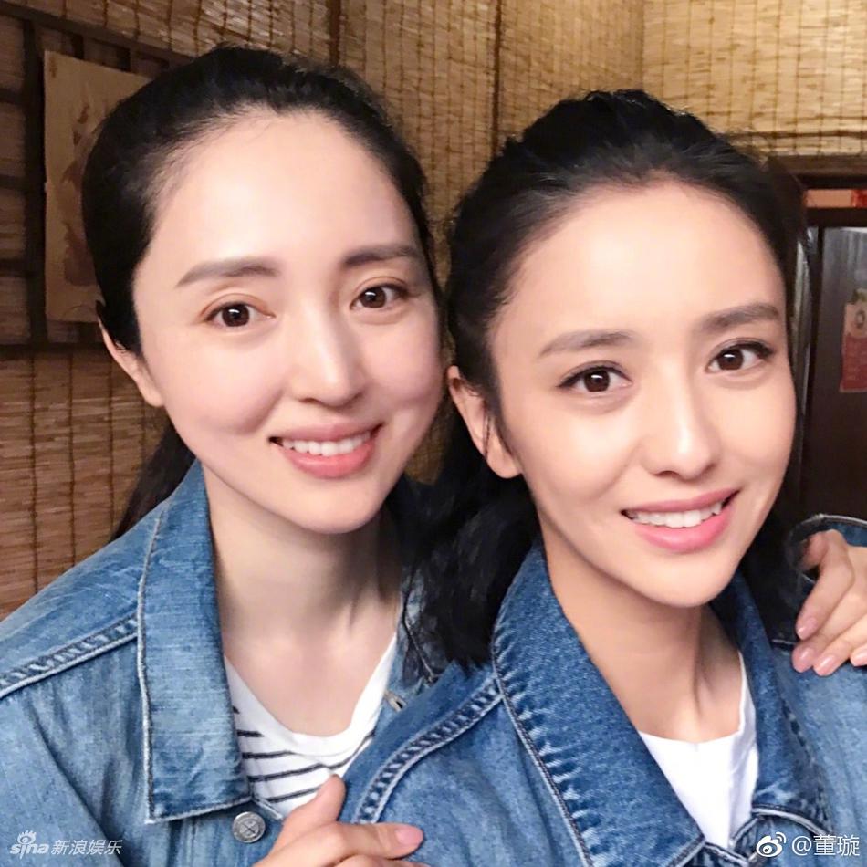 佟丽娅董璇同框 好姐妹撞脸又撞衫