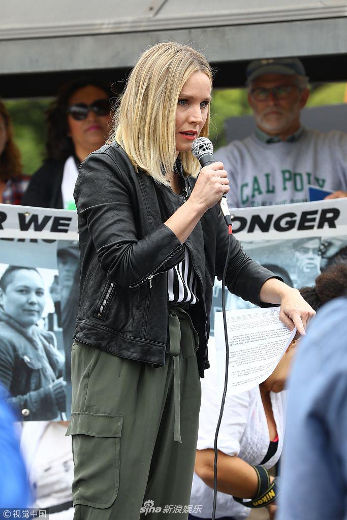 组图:里斯汀·贝尔对特朗普零容忍移民政策发