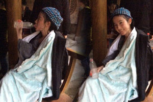 刘亦菲拍水戏浑身湿透变落汤鸡