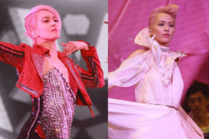 梁咏琪粉嫩开唱裙摆飞扬众好友现场助阵