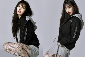 泫雅渔网袜大秀美腿 红唇泪痣性感撩人