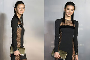 15岁木村光希穿蕾丝黑裙亮相红毯