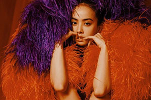 蔡依林写真造型奇特 毛绒裙摆中拍POSE