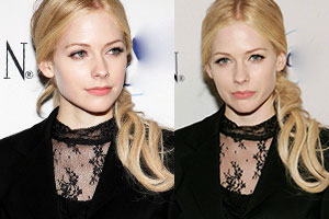 艾薇儿卸下标志性烟熏妆长这样！