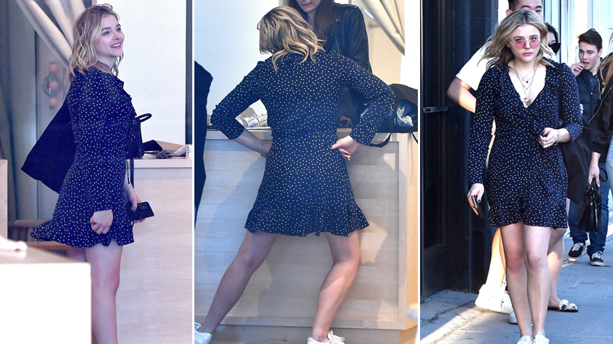 胖回来了!超杀女穿深V波点裙现身 身材圆润露小粗腿