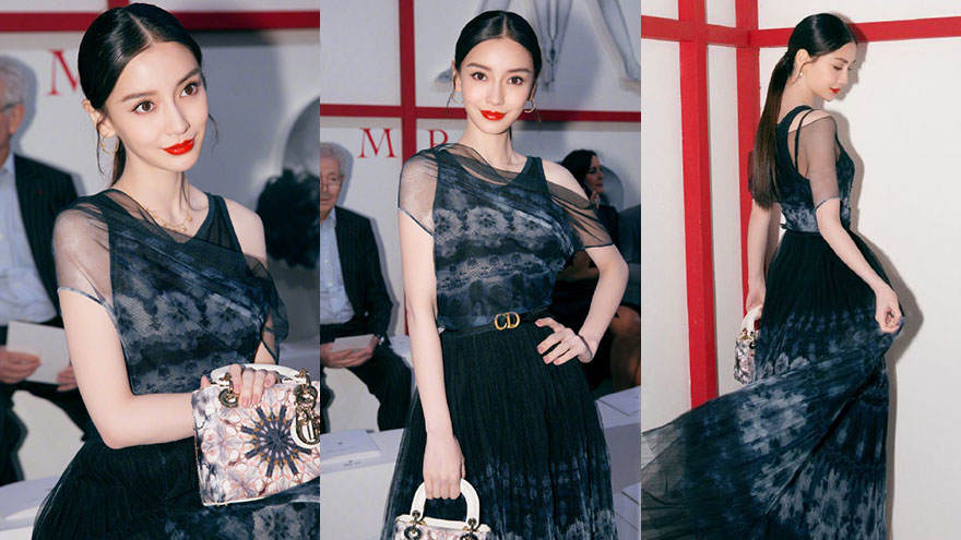 Baby黑裙出镜变身摩登女郎 优雅高贵气质温婉仙气十足