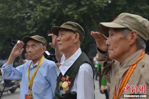 四川普通抗戰老兵。張浪 攝