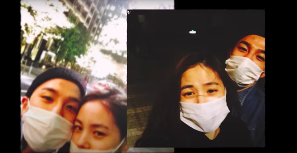韓國天團BIGBANG成員太陽與妻子閔孝琳