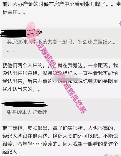 网曝张丹峰与毕滢曾一同看房