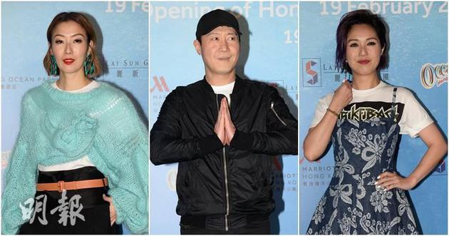郑秀文、黎明及杨千嬅昨晚（2月19日）出席活动。
