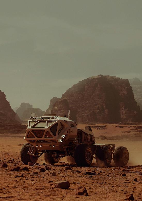 电影里的火星探险漫游车