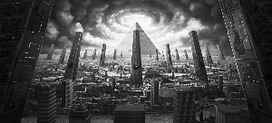 　舞台剧《三体》概念设计图“初入三体”。