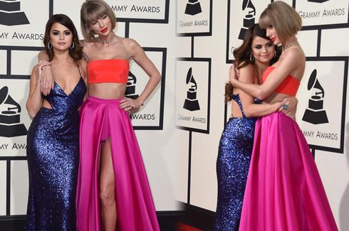 霉霉与赛琳娜亲密相拥