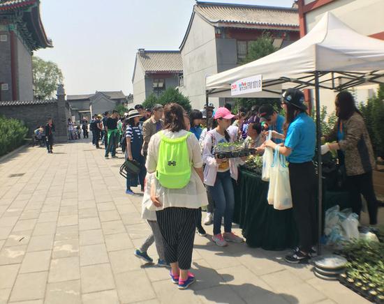 参与公益植树的热心听众