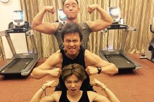 邓超晒鹿晗郑恺健身合影 搞怪姿势超好笑