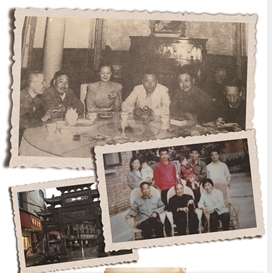 1984年袁殊与侄外甥席旗峰一家合影,前排居中为袁殊,后排左三为席旗峰。 陈郁翻拍