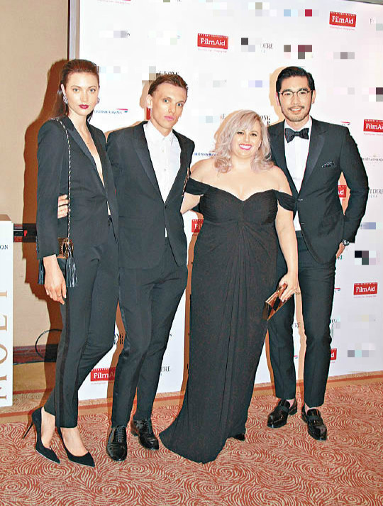 高以翔、杰米·坎贝尔·鲍尔与女友来港出席慈善晚宴