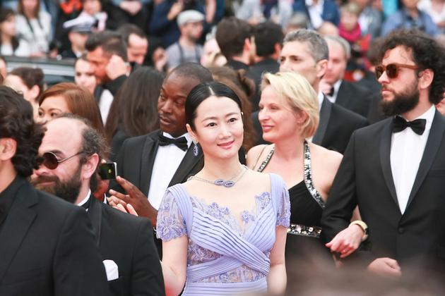 法国时间5月13日晚，赵涛出席法国导演杜蒙新片《玛·鲁特》首映式