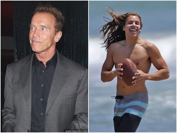 阿诺私生子海边狂晒好身材