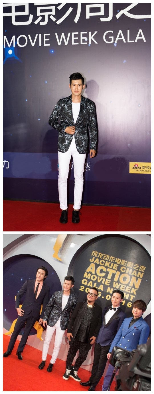 胡俊铭亮相“成龙动作电影周之夜”
