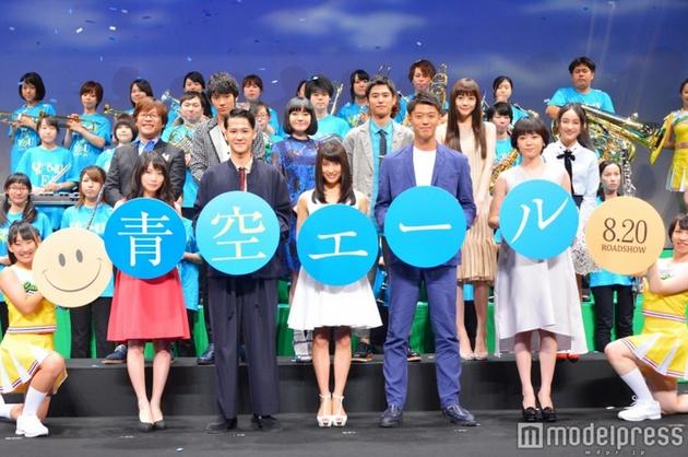 7月21日东京上野树里出席电影《青空呐喊》完成披露见面会