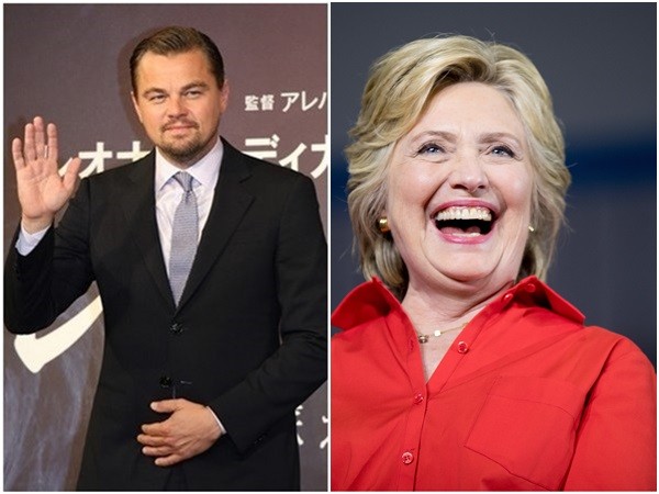 莱昂纳多在家募款力挺希拉里