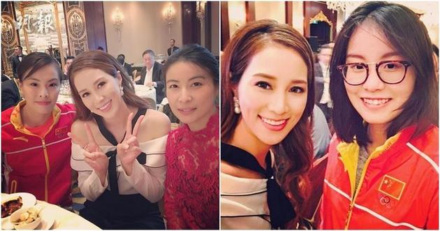 徐子淇向来爱看运动节目,当然化身小粉丝,跟一众中国运动员集邮!