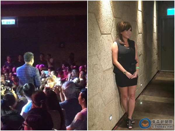 张克帆人群中走向女友