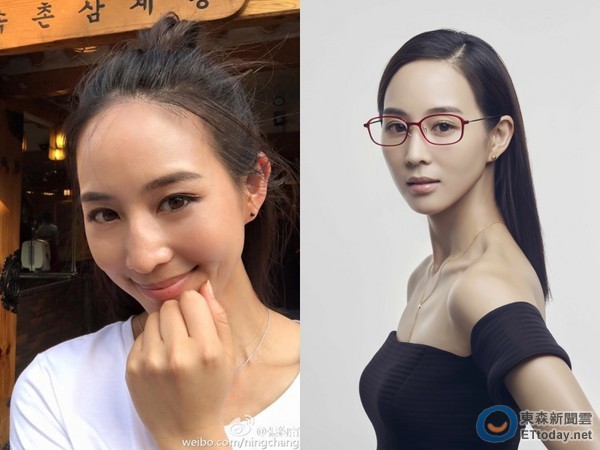 张钧甯私下是眼镜控，露性感锁骨拍广告
