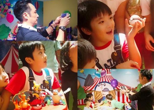 吴镇宇为费曼开8岁生日派对