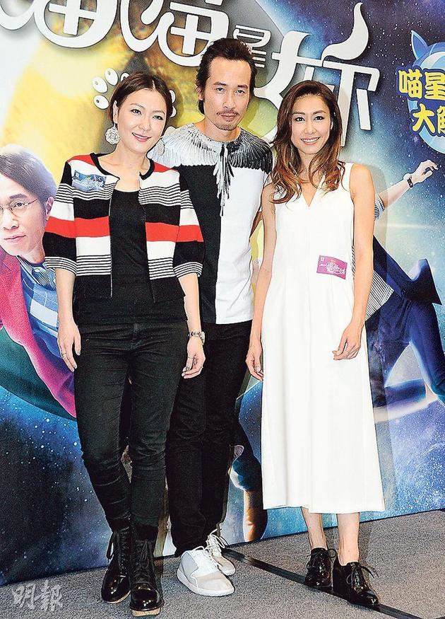 田蕊妮(左起,陈豪及胡定欣这个《鬼同你ot》班底再次合作,期待收视有