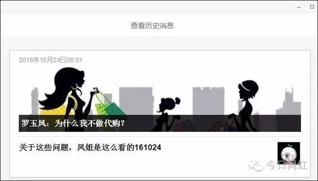 凤姐文章《为什么我不做代购》