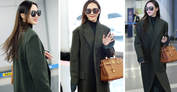 回眸一笑百媚生！唐嫣架黑超招手气场足